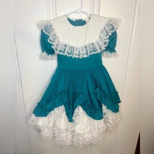 Vintage Dolls & Darlings Girl’s Size 6 Pageant Easter Dress Lace Cottagecore